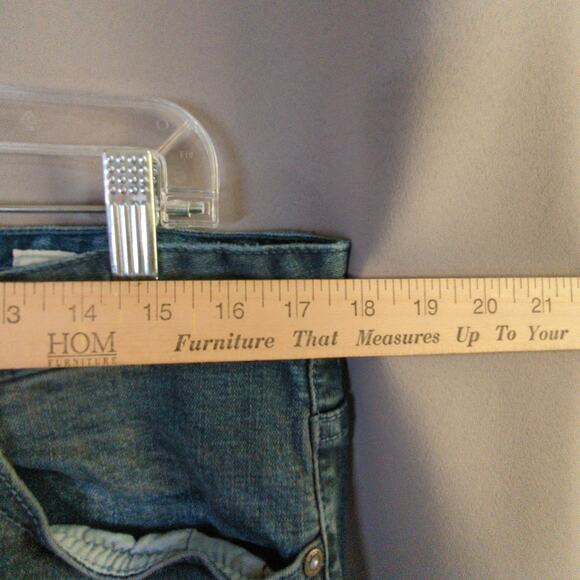 Smoke Rise Jeans Mens 36x32 Blue Distressed Slim Stretch - Picture 7 of 13